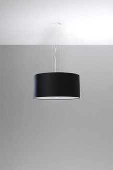 Lustre OTTO 50 noir + 5x ampoule LED E27 4000K froide 7.5W 650lm