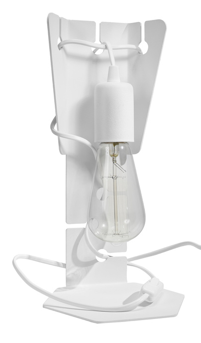 Lampe de bureau ARBY blanc + 1x ampoule LED E27 3000K chaude 7.5W 620lm