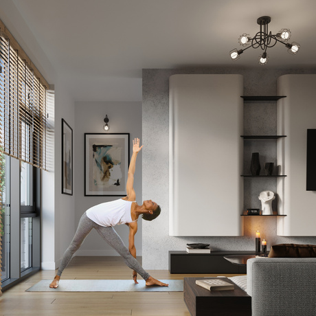 Lustre BELUCI 3S noir + 3x ampoule LED E14 3000K Warm 7.5W 620lm