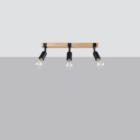 Plafonnier ZUCA 3 noir