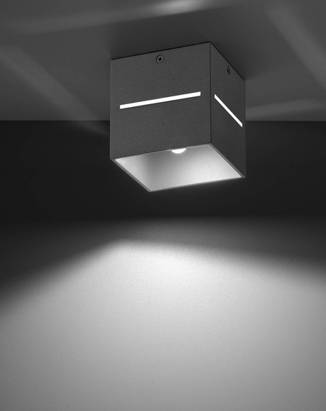 Plafond LOBO gris + 1x ampoule LED G9 4000K Froid 4.5W 530lm