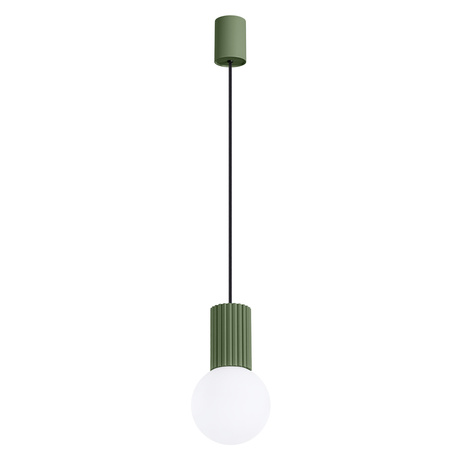 Lampe pendante HALO 1 vert olive