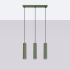 Lampe suspendue KARBON 3L vert olive
