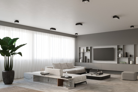 Plafond MONO 3 noir + 3x ampoule LED GU-10 4000K Froid 7W 630lm