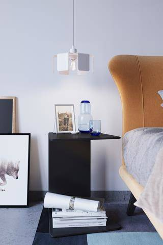 Lampe suspendue TULIP blanche + 1x ampoule LED E27 4000K froide 7,5W 650lm