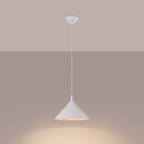 ZUMA lampe suspendue blanche + 1x ampoule LED E27 4000K froide 7,5W 690lm