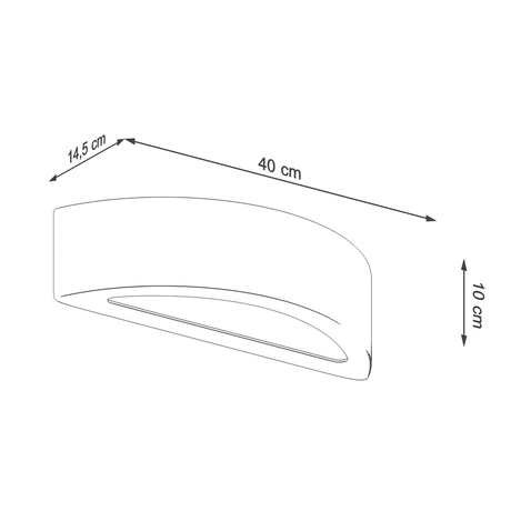 Applique ATENA béton + 1x ampoule LED E27 3000K Warm 7.5W 620lm
