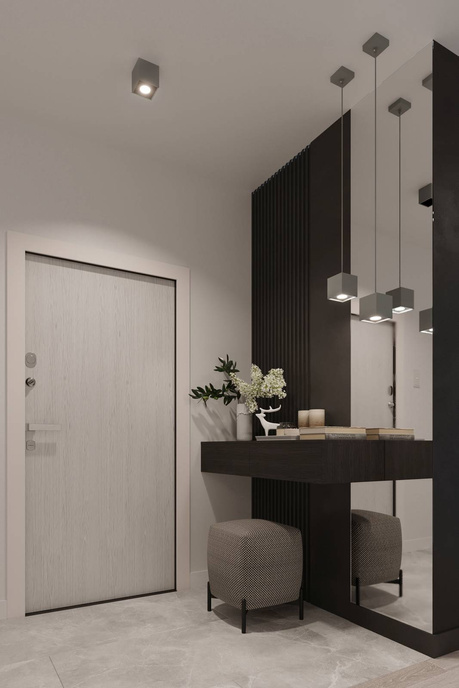 Plafond QUAD 1 gris + 1x ampoule LED GU-10 4000K Froid 7W 630lm