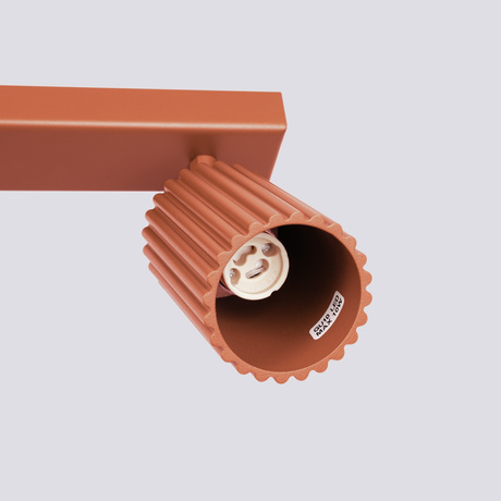 Plafonnier KARBON 3L rouge ocre