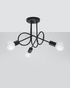 Lustre SUPEŁ 3 noir + 3x ampoule LED E27 4000K Froid 7,5W 650lm