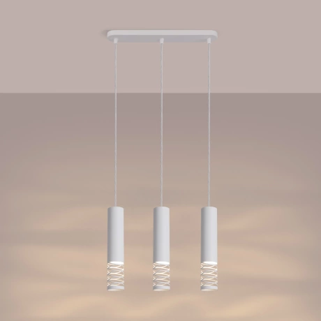 Lampe suspendue LAMI 3L blanc