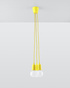 DIEGO 3 lampe suspendue jaune + 3x ampoule LED E27 3000K Warm 7,5W 620lm