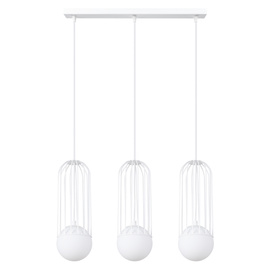 BRINA Lampe suspendue 3L blanche + 3x ampoule LED G9 3000K Warm 4.5W 450lm