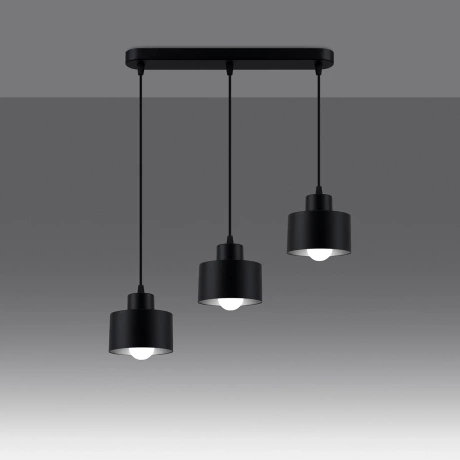 Lampe suspendue SAVAR 3 noir