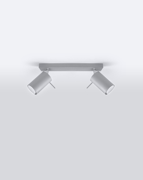 Plafond RING 2 gris + 2x ampoule LED GU-10 3000K Warm 7W 620lm