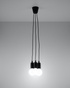 DIEGO 3 lampe suspendue noire + 3x ampoule LED E27 3000K Warm 7,5W 620lm