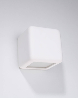 NESTA applique en céramique blanche + 1x ampoule LED E27 4000K froide 7.5W 650lm