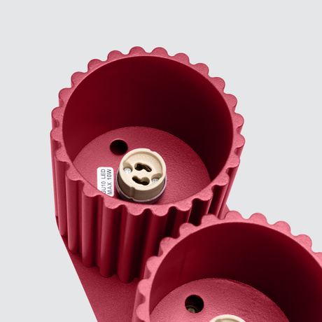 Plafonnier AURA 2 bordeaux GU10