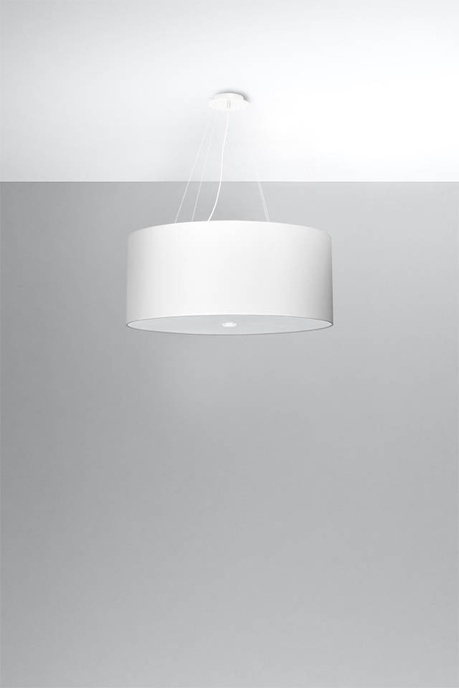 Lustre OTTO 60 blanc + 5x ampoule LED E27 3000K Warm 7.5W 620lm