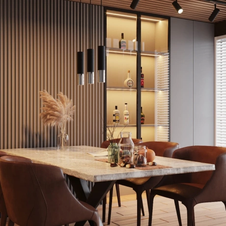 Lampe suspendue LOOPEZ 3P noir/chrome