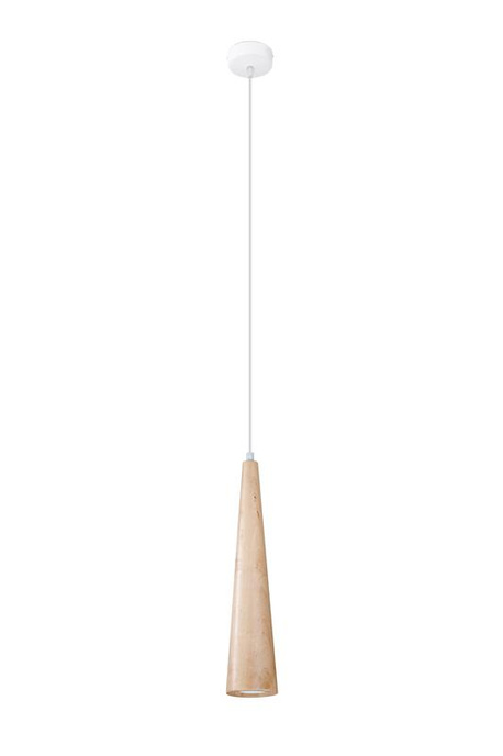 SULA 1 lampe suspendue en bois naturel + 1x ampoule LED GU-10 4000K froide 7W 630lm