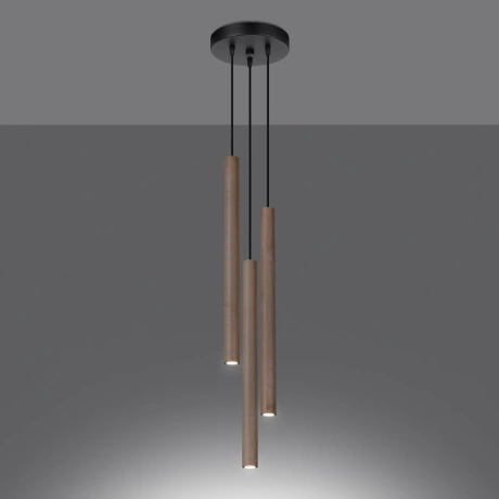 Lampe pendante PASTELO 3P bois