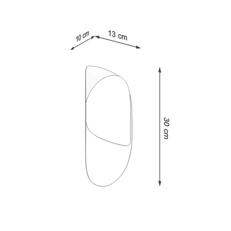 Applique TEAR noire + 1x ampoule LED G9 4000K Cold 4,5W 530lm