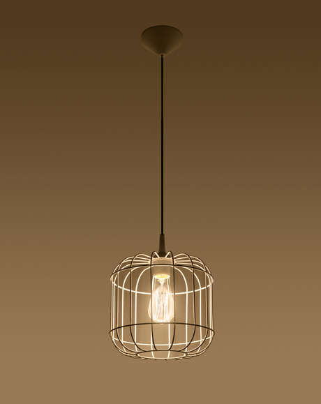 CELTA lampe suspendue blanche + 1x ampoule LED E27 4000K froide 7,5W 650lm