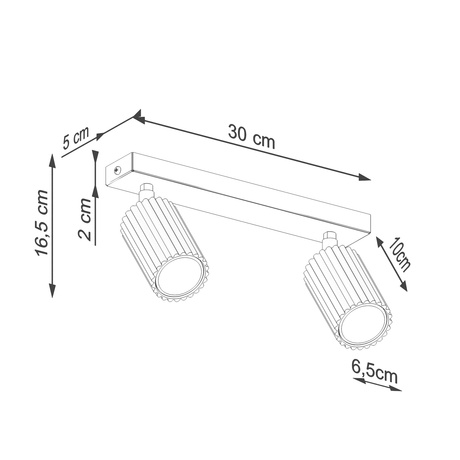 Plafonnier KARBON 2 taupe