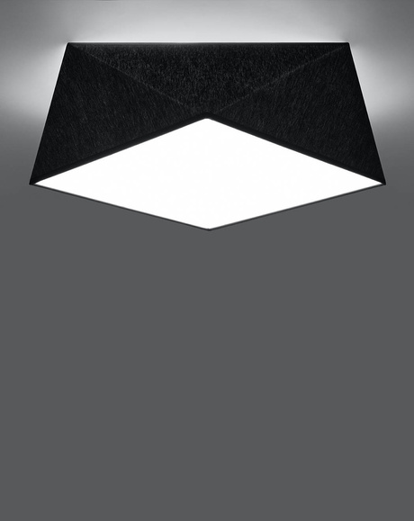 Plafond HEXA 35 BLACK + 2x ampoule LED E27 3000K Warm 7.5W 620lm