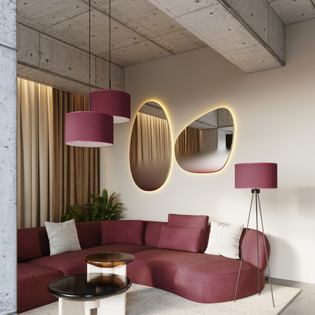 Lampe pendante NEVIA bordeaux