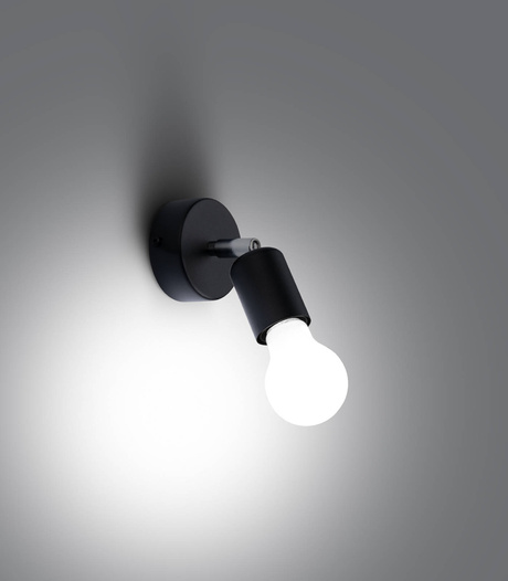 Applique FORNES 1 noire + 1x ampoule LED E27 4000K froide 7,5W 690lm