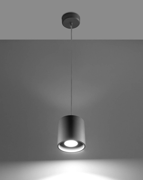 Lampe suspendue ORBIS 1 gris + 1x ampoule LED GU-10 4000K Froid 7W 630lm