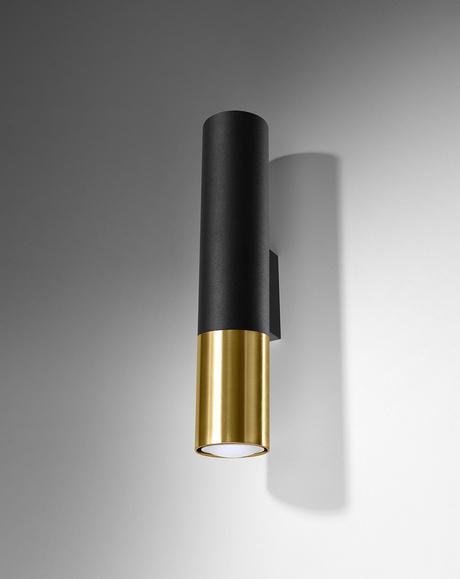 Applique LOOPEZ noir/doré + 1x ampoule LED GU-10 4000K Froid 7W 630lm