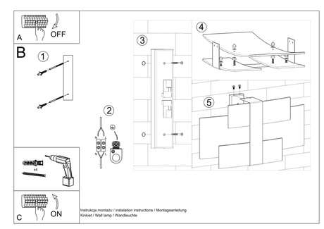 Applique CELIA blanc + 2x ampoule LED G9 4000K Froid 4.5W 530lm