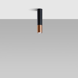 Plafonnier LOOPEZ noir/cuivre