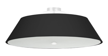 Plafond VEGA 60 noir + 5x ampoule LED E27 3000K Warm 7.5W 620lm