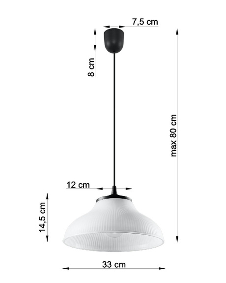 Lampe suspendue KARSTEN + 1x ampoule LED E27 3000K Warm 7.5W 620lm