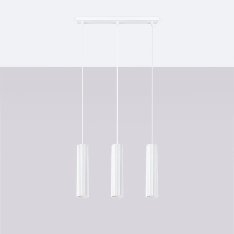 Lampe suspendue KARBON 3L blanc