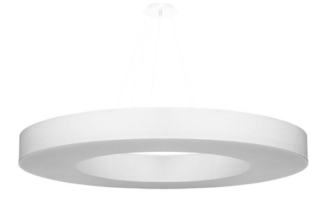 Lustre SATURNO SLIM 90 blanc + 8x ampoule LED E27 3000K Warm 7.5W 620lm