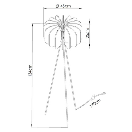 Lampadaire MULA 45 jaune