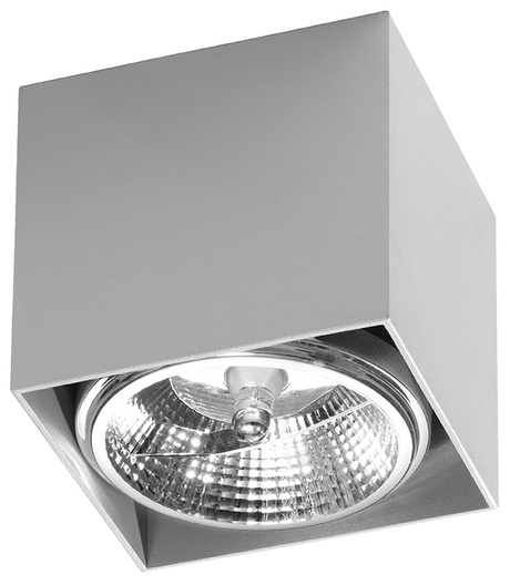 Plafond BLAKE gris + 1x ampoule LED GU10 AR111 4000K COLD 10W 850lm