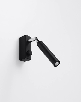 Applique EYETECH 1 noire + 1x ampoule LED G9 3000K Warm 4.5W 510lm