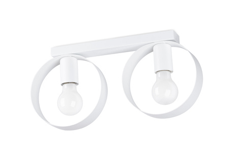 Plafond TITRAN 2 blanc + 2x ampoule LED E27 4000K Froid 7.5W 690lm