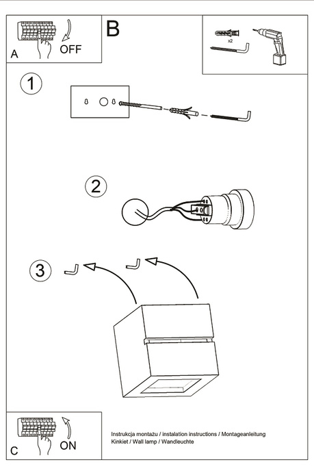 Applique en céramique LEO LINE blanc + 1x ampoule LED E27 4000K Froid 7.5W 650lm