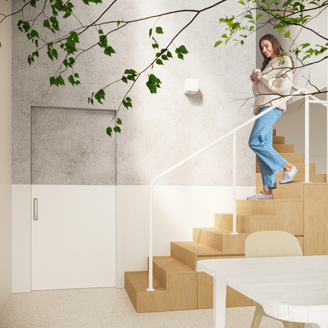 NESTA applique en céramique blanche + 1x ampoule LED E27 3000K Warm 7.5W 620lm