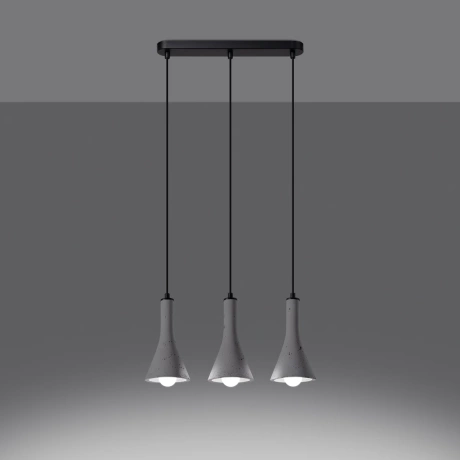Lampe suspendue REA 3L béton