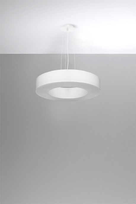 Lustre SATURNO SILM 50 blanc + 5x ampoule LED E27 4000K Froid 7.5W 650lm