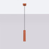 Lampe suspendue KARBON 1 rouge ocre