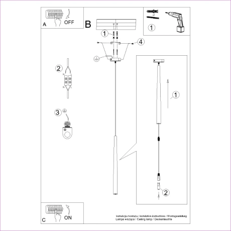 Lampe à pied BLISS 1 noir
